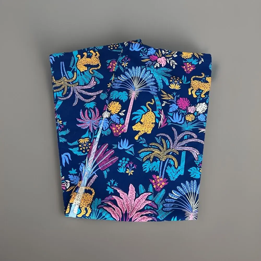 Distant Lands Tropical Palms Cheetah Safari Mod Print Shower Curtain 68x68